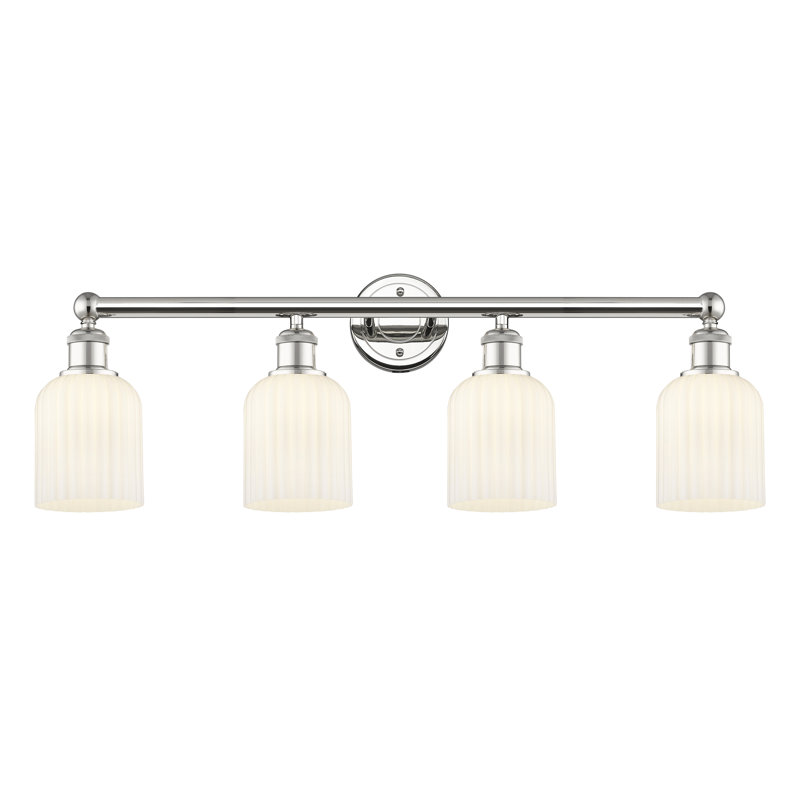 Fiennes 4 - Light Dimmable Vanity Light, Polished Nickel, White