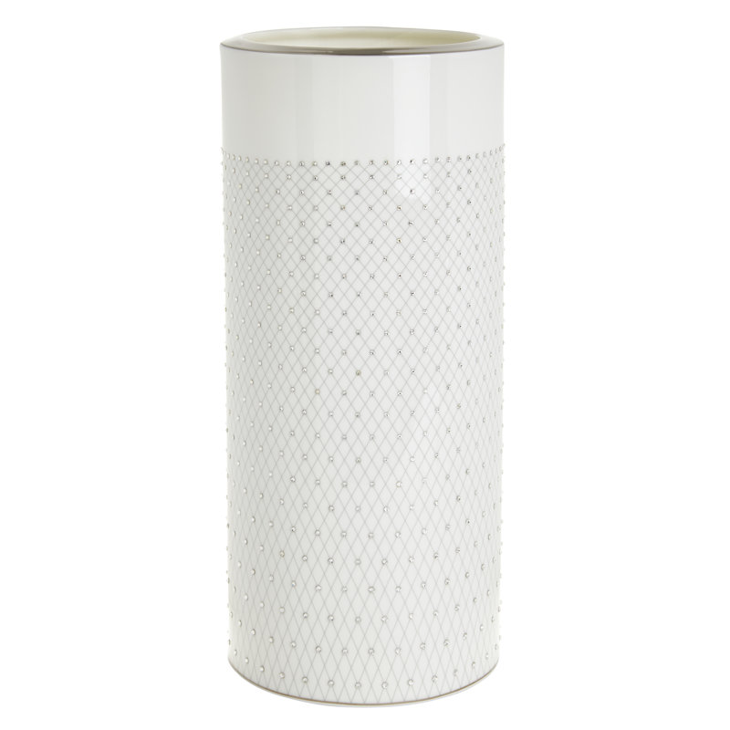 Bone China Table Vase, Platinum