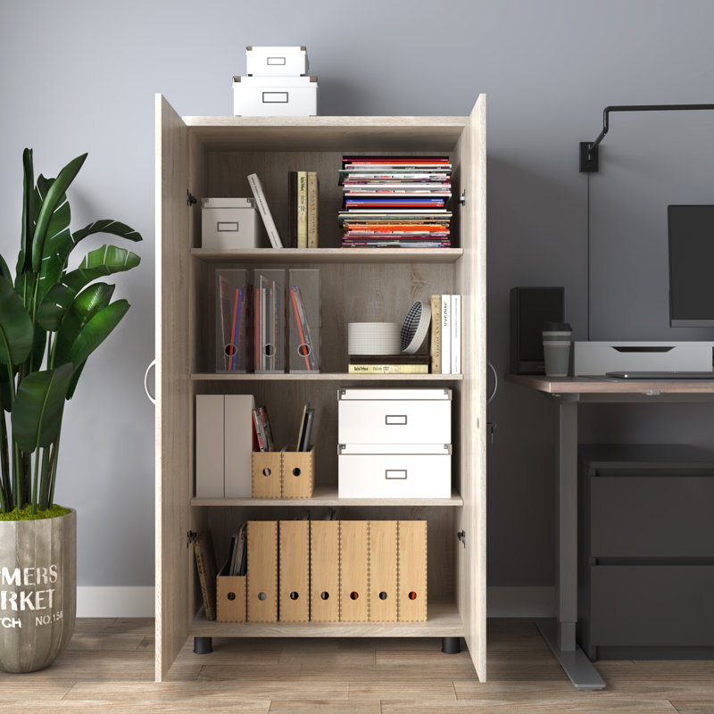 Bundella 2 -Door 3 -Shelf Storage Cabinet