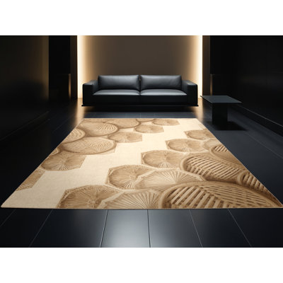 Tapis à motif géométrique doux et moelleux à motif géométrique de couleur grise - beige