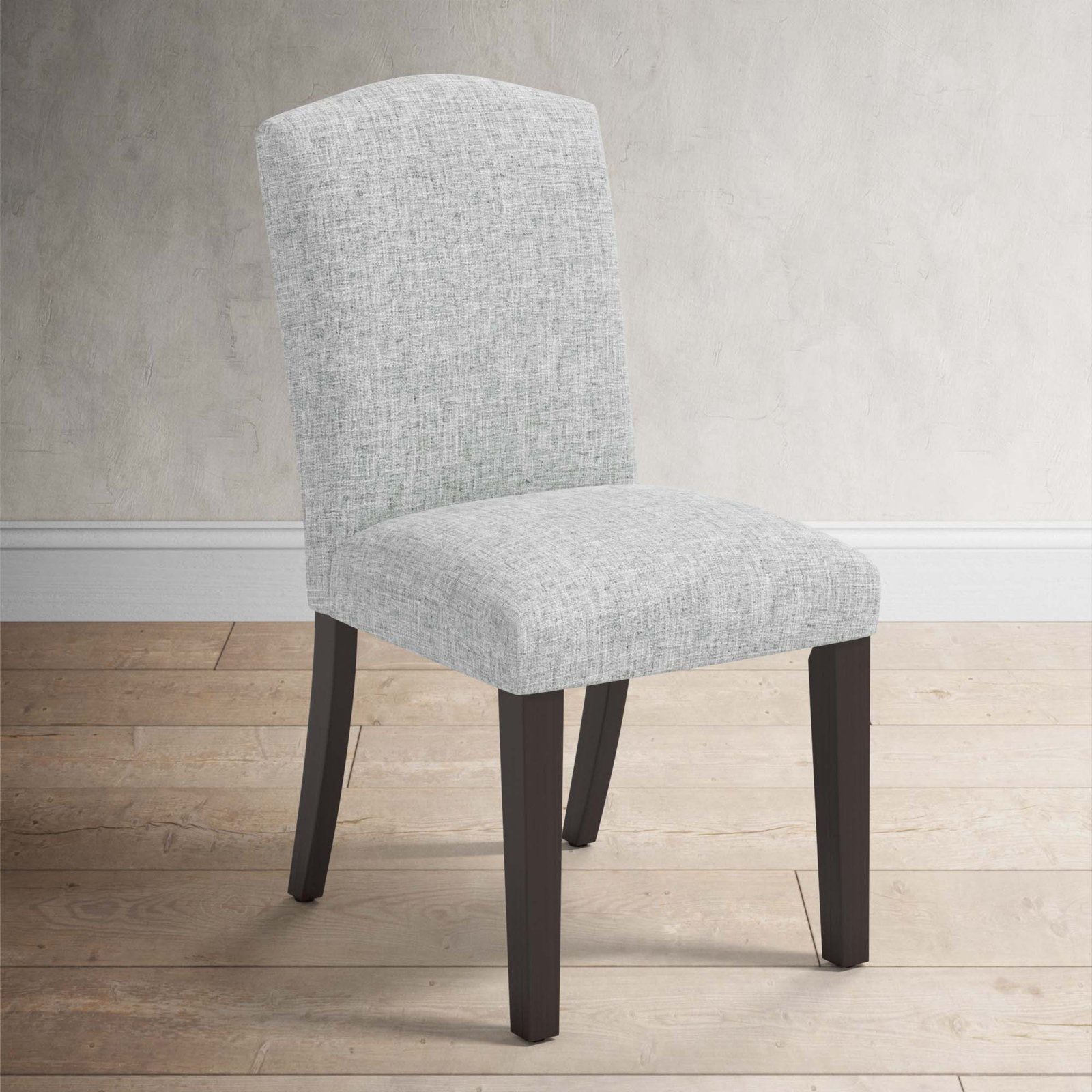 Estrela Dining Chair, Zuma Pumice Textured Linen, Espresso