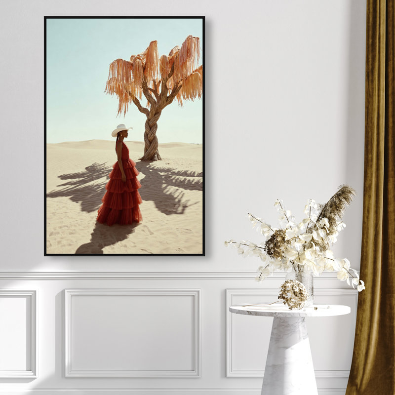 Cowgirl Couture Print by Oliver Gal, 31"H x 46"W, Black Floater Frame
