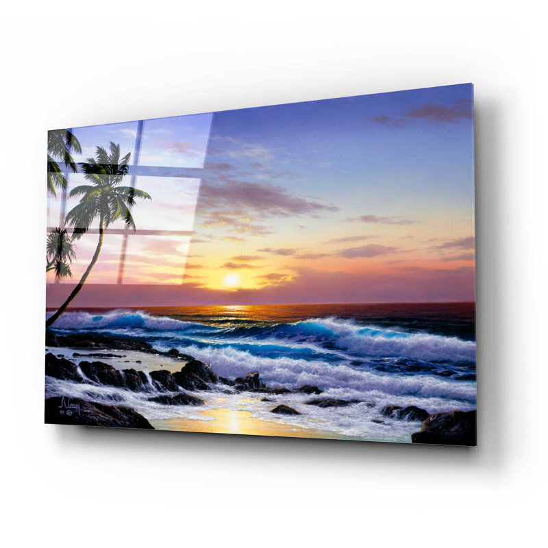 Highland Dunes 'Another Day Ends' By Anthony Casay, Acrylic Glass Wall Art, 16"X12", H 16 po x l 24 po x P 0,2 po