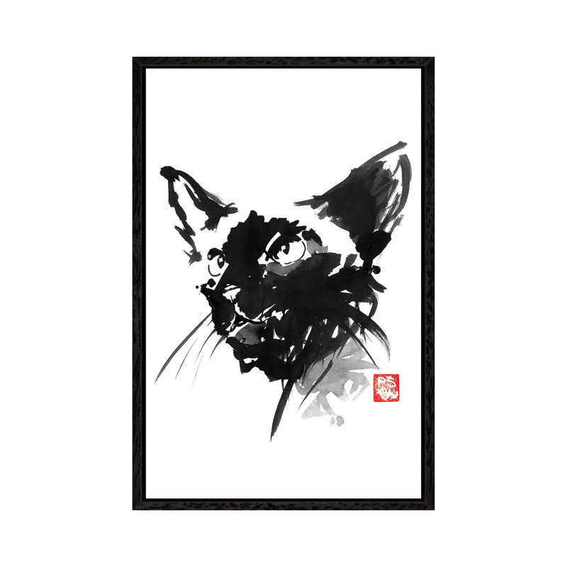 Blue Eyes by Péchane - Print on Canvas, 66.04 cm H x 45.72 cm W, Black Framed