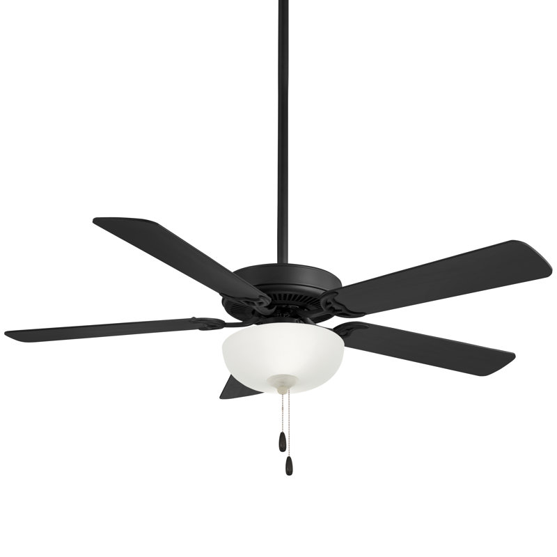5 - Blade LED Standard Ceiling Fan and Light Kit Included, Coal