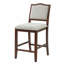 Ensemble de 2 tabourets de bar à hauteur de comptoir - 2 tabourets de bar rustiques avec structure en bois d'hévéa, dossier ergonomique, polyvalent pour îlot de cuisine, salle à manger-2100481068