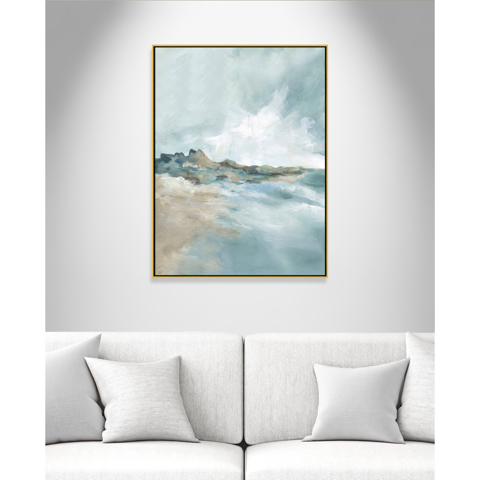 Sandpoint Print by Carol Robinson, 49.5" H x 37.5" W, Gold