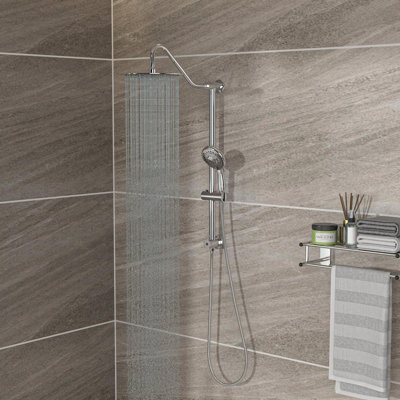 10-inch shower system with 5-function handheld showerhead