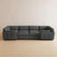 Canapé 4 places en chenille imperméable en forme de U avec doubles sièges d'angle et doubles poufs-1276320353