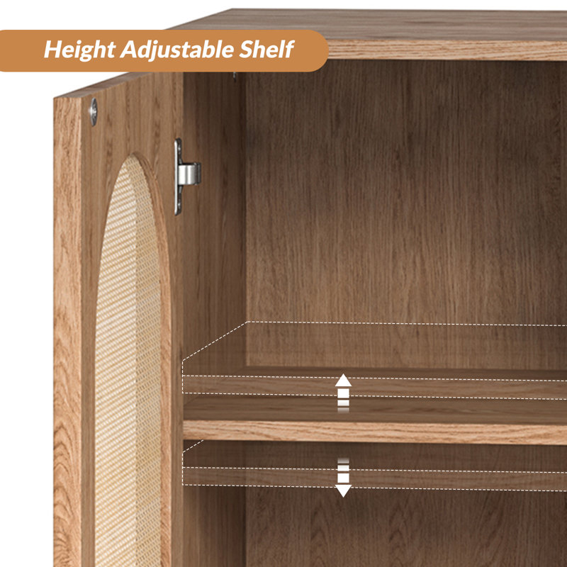 2 - Door Standard Accent Cabinet, Oak