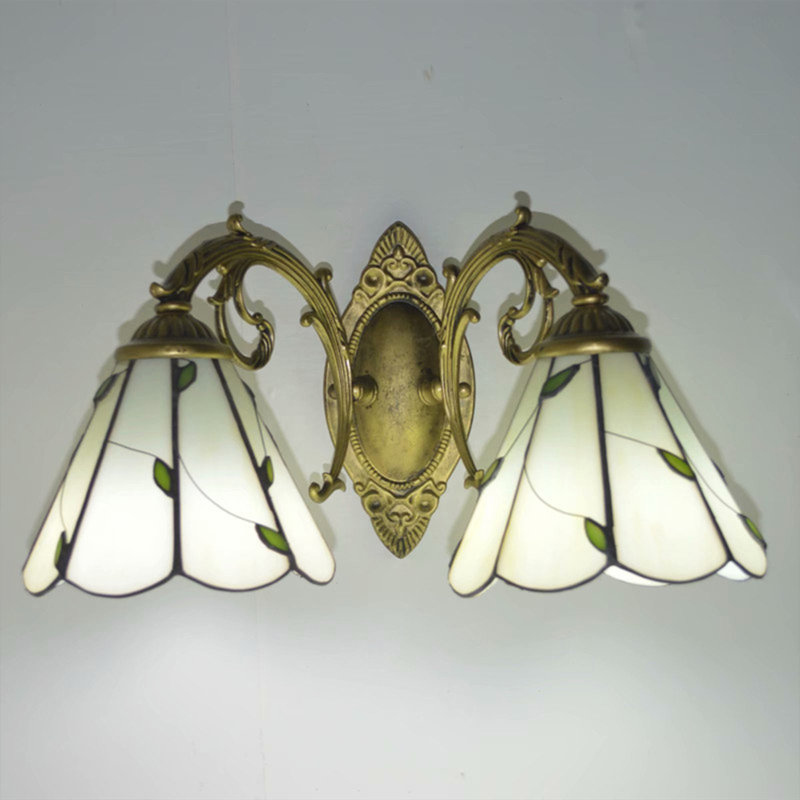 Double applique murale vitrail Tiffany