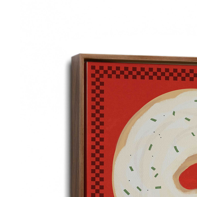 «Yonkers Bagels» par Deny Designs, reproduction d'art, 20 x 20, Brun, Framed Canvas