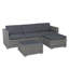 Ensemble de conversation modulaire pour patio avec coussins 3 personnes Abler-1276856996