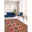 Tapis kaki clair noué à la main de conception unique 6 pi 7 po x 8 pi 10 po Jocey