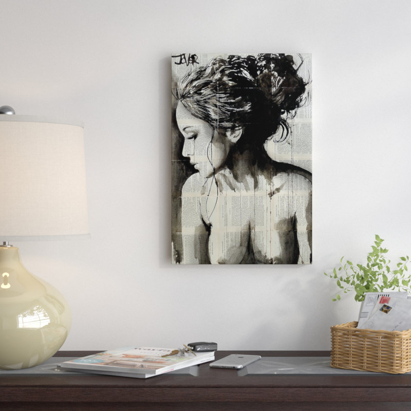 «Dreamer» art graphique sur toile tendue, H 26 po x l 18 po x P 1,5 po