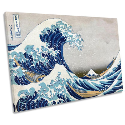 Katsushika Hokusai The Great Wave Of Kanagawa - Wrapped Canvas Print