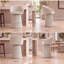 Ensemble de 3 tabourets de bar rembourrés Everly Modern avec dossier incurvé-850427654-850427677