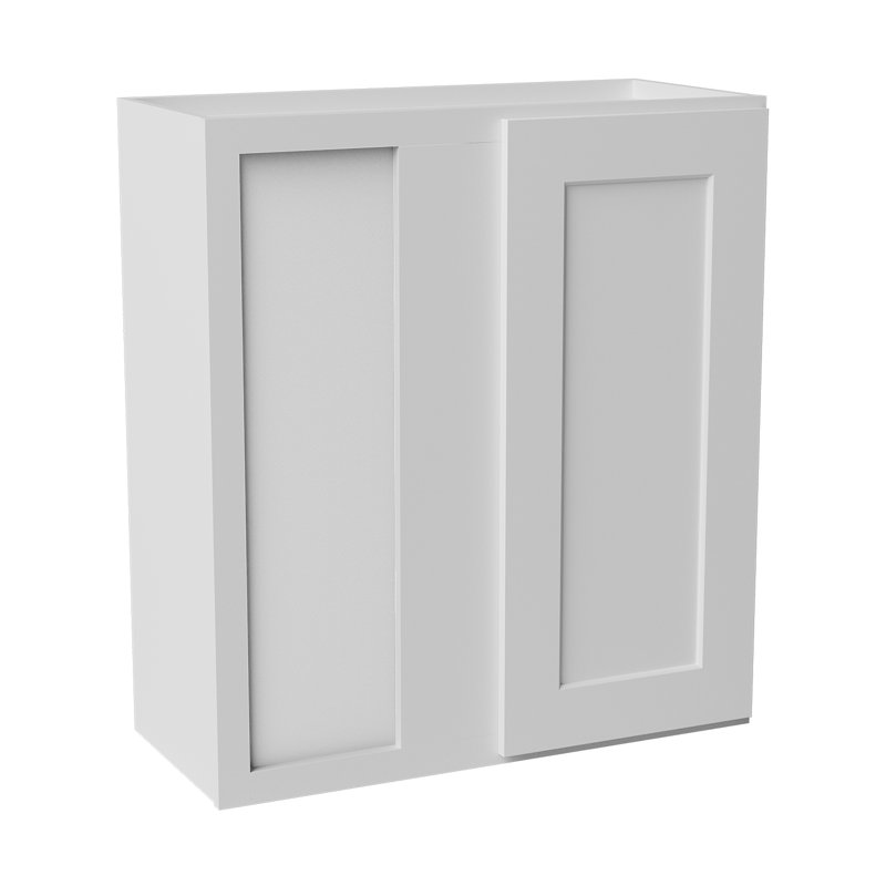 Armoire de coin murale, L 27 po x H 30 po x P 12 po, Blanc
