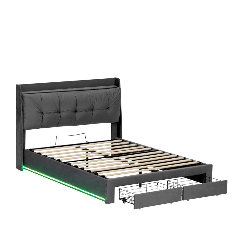 Upholstered Ottoman Storage Bed, Kingsize (5')