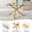 36in Square Glass Pedestal Dining Set-612236956-612236957-612236952