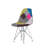 Patchwork Accent Chair Bohemian Style Fabric? Chair With Chromed Legs Geometric Pattern Chair Set Of 2