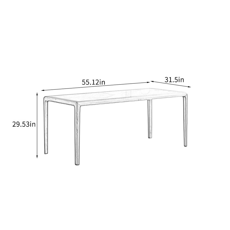 Table robuste et spacieuse avec des caractéristiques de qualité., H 29,53 po x L 55,12 po x l 31,5 po