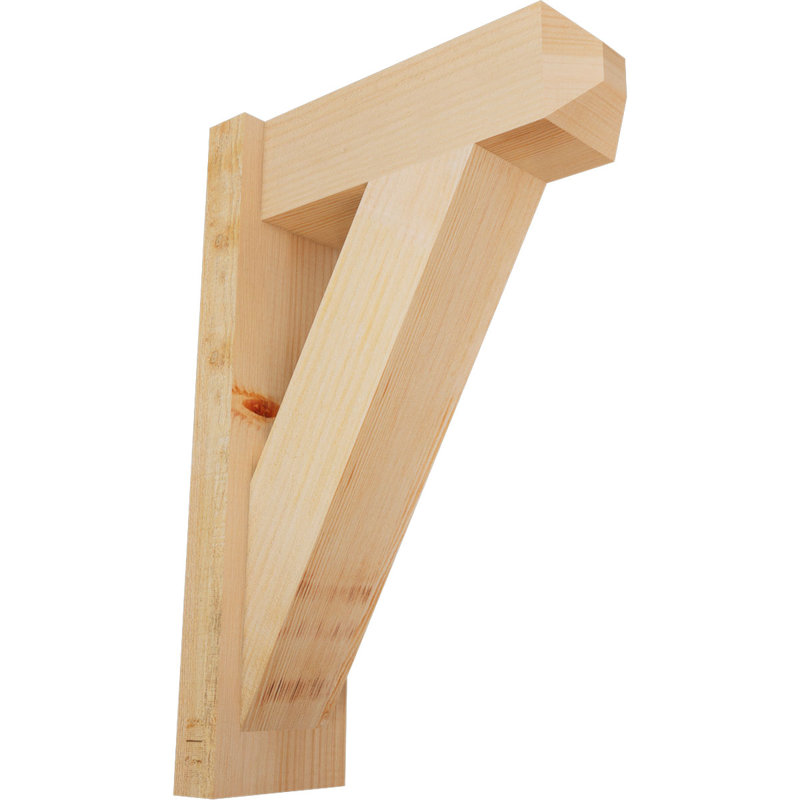 Artisan traditionnel en bois rustique, Sapin Douglas de 6 po (sciage brut), P 16 po x H 24 po