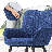 Upholstered Accent Chairs, Modern Wing Back Armchair Vanity Chairs Reading Chairs with Metal Legs-1476649294