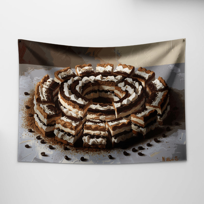 Tapisserie murale Desserts Tiramisu, 68 po x 80 po