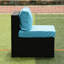Mobilier d'extérieur - Pe, structure, tissu respirant, housses de rouille coussinées faciles à repositionner