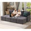 Canapé modulaire avec méridienne de rangement Lucuss