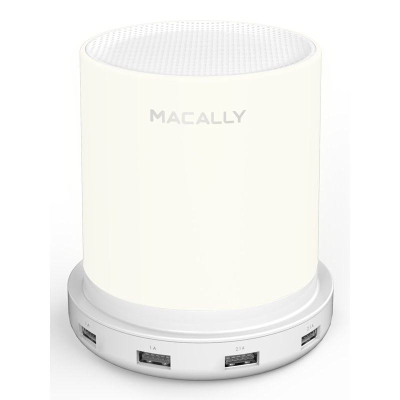 USB Lamp with 4 Fast Charging Ports and Touch Control Bedside Dimmable Nightstand Night Light