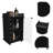 6-Bottle 3-Shelf Bar Cart Black Wengue-670442714