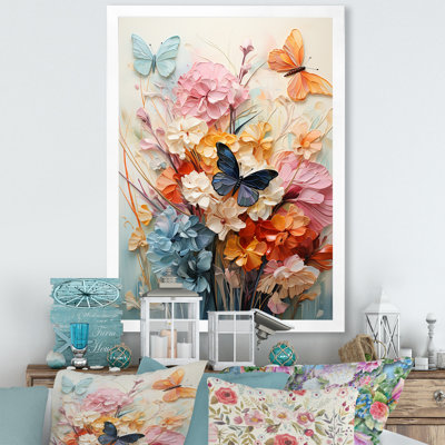 «Butterfly Whimsical Flight Bouquet I», art mural papillon