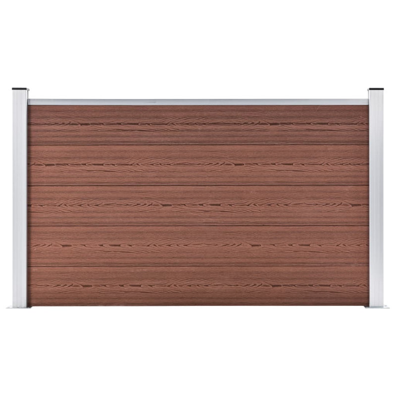 Abreana Garden Fence WPC, 180cm W x 105cm H, Brown