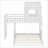 Twin Over Full Wooden Bunk Bed with Playhouse, Adjustable Lower Bed Position, Farmhouse Style, White/Gray/Antique Gray