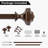  Curtain Rods for Windows 44 – 120 Inch, 3/4 Inch Heavy Duty Extendable Metal Drapery Rod, Adjustable Curtain Rod with Decorative Hexagon Finials for Living Room Bedroom, Brown Oil Rubbed