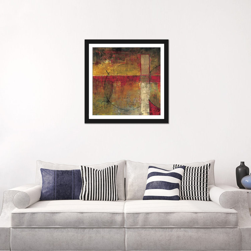 « motion i », reproduction d’art sur toile, H 24 po x l 24 po x P 1 po, Papier d'art encadré noir, Blanc