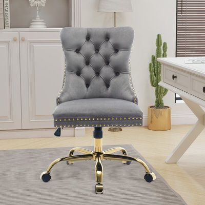 Velvet Tufted Office Chair