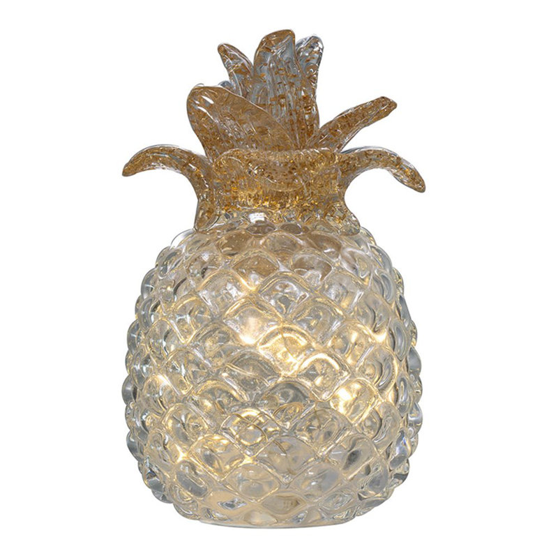 Sculpture d'ananas avec lumière DEL Russo, H 6,3 po x l 4,3 po x P 4,3 po