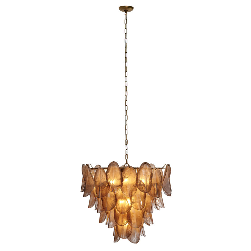 Magnolia 10-Light Quartz Glass Chandelier