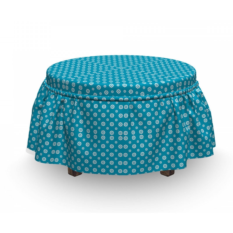 Housse pour repose-pieds floral