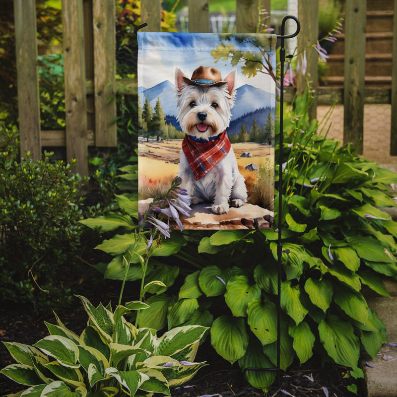 Drapeau Cowboy Welcome Garden, Westie