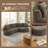 Modern Curved L-Shape Luxury Sectional, Corduroy Upholstery, Tufted Surface, No Assembly Required, 4-Seat-179628936