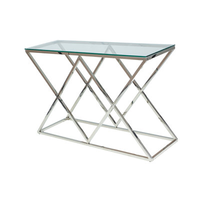 Ryne 120cm Glass Top Console Table