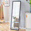 Miroir plein corps en bois, grand miroir sur pied