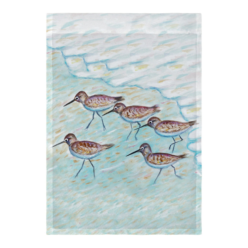 Drapeau de jardin en polyester Sandpipers, H 18 po x l 12,5 po
