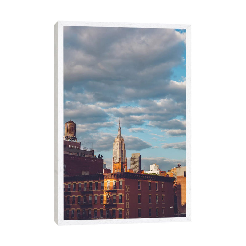 Empire State by Bethany Young - Print on Canvas, White Framed, 101.6cm H x 66.04cm W x 3.81cm D