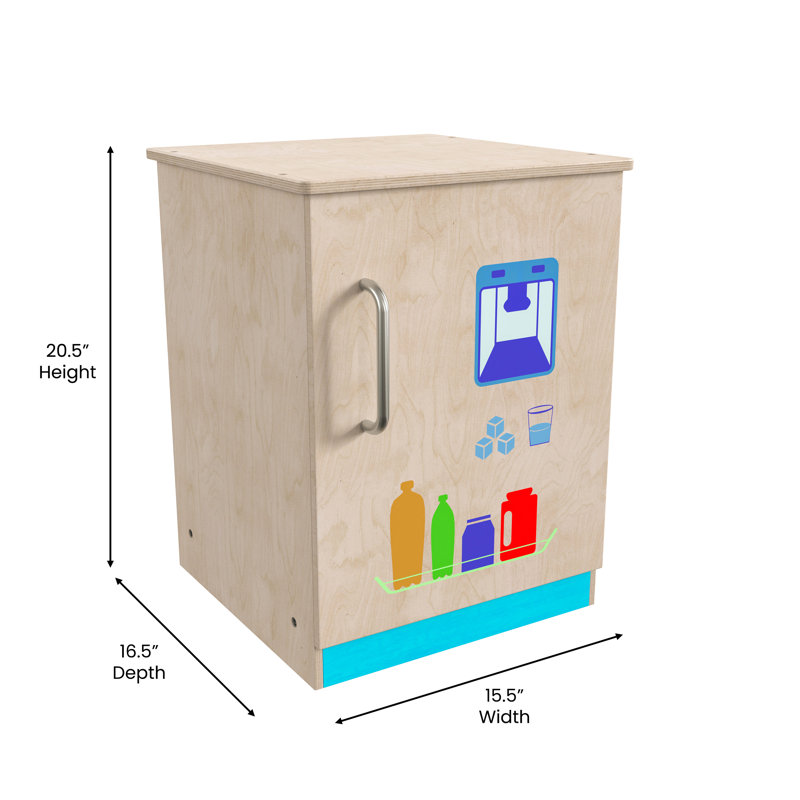 Réfrigérateur de cuisine en bois de qualité commerciale avec rangement intégré Bright Beginnings
