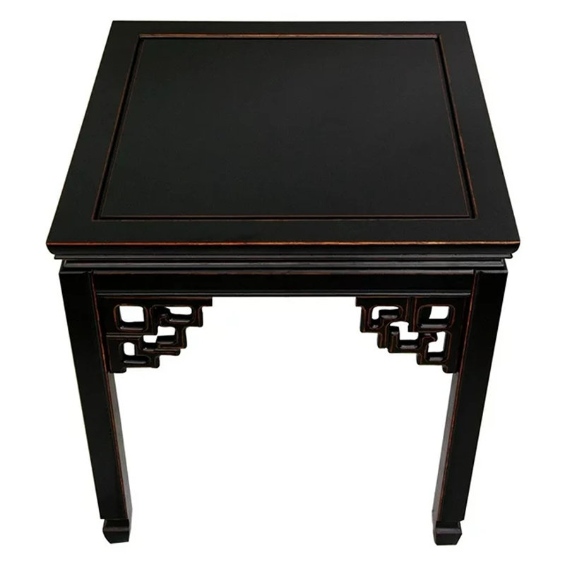 Lapathos Solid Wood End Table, Honey and Cherry